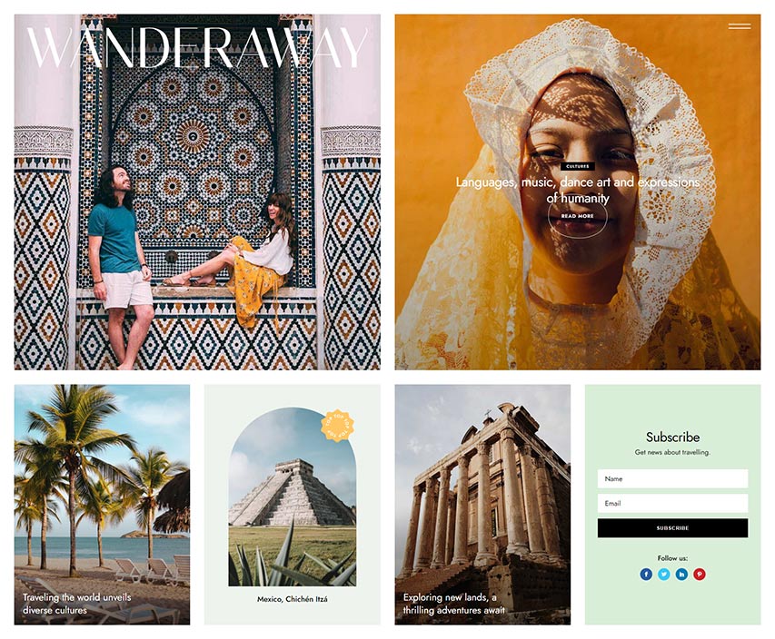 WanderAway - Travel Blog WordPress Theme