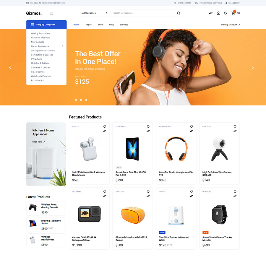 Gizmos - Electronics & Tech Shop Theme