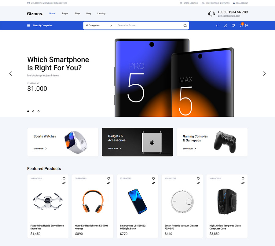 Gizmos - Electronics & Tech Shop Theme