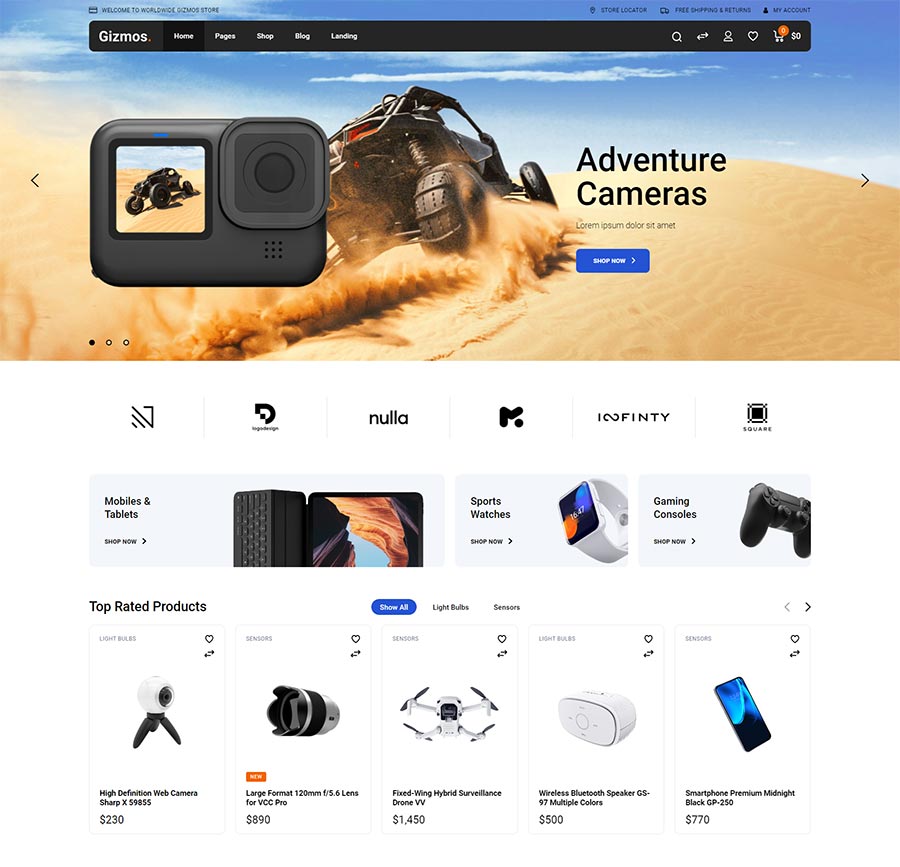 Gizmos - Electronics & Tech Shop Theme