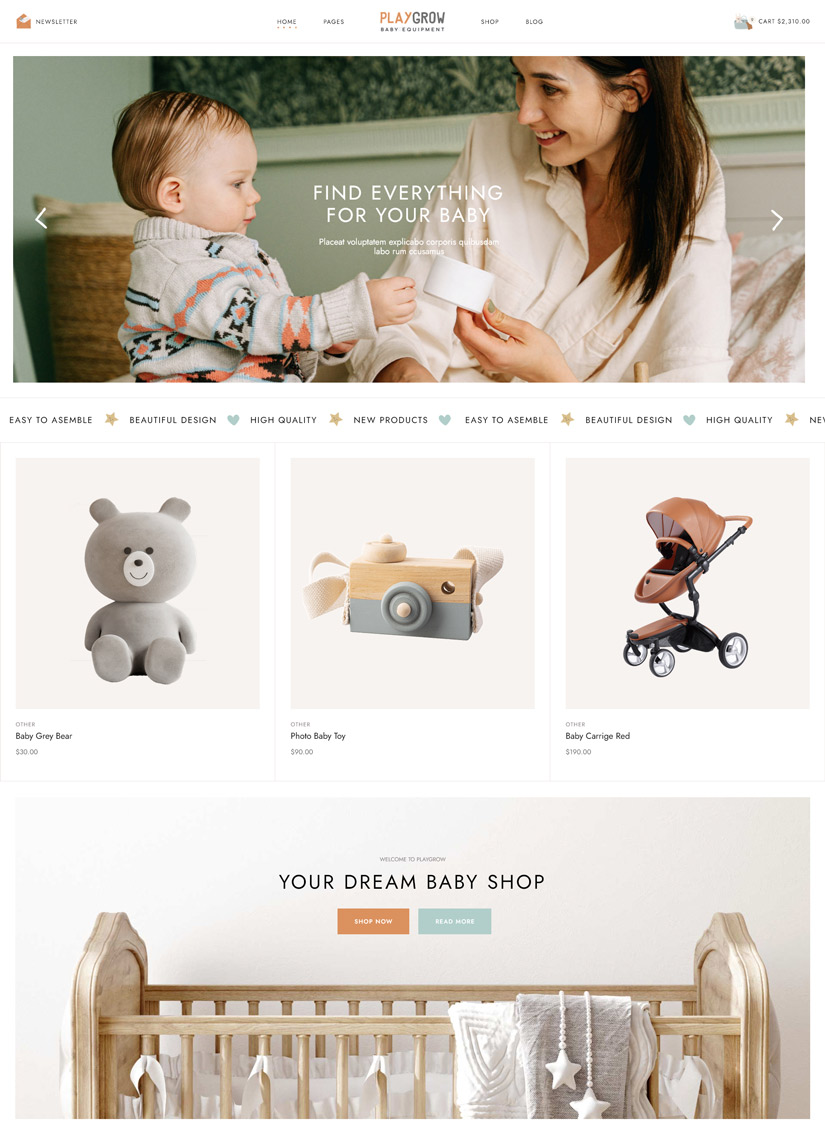 PlayGrow - Baby Shop and Kids Store Theme