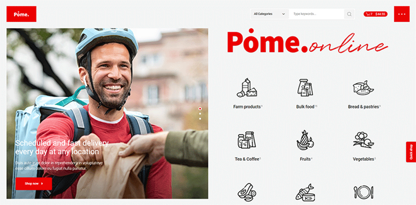 Pome - Food Store & Grocery Marketplace WordPress Theme