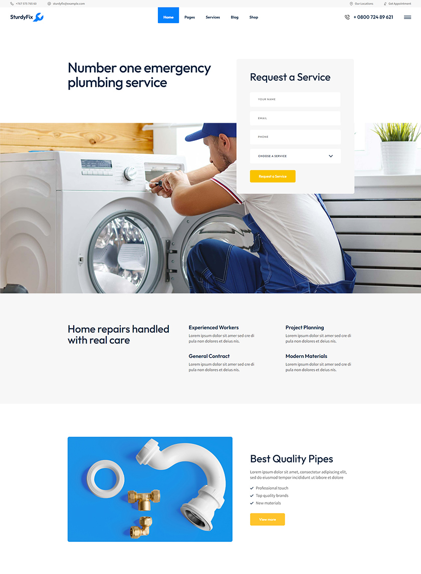 SturdyFix - Handyman and Maintenance Services Theme