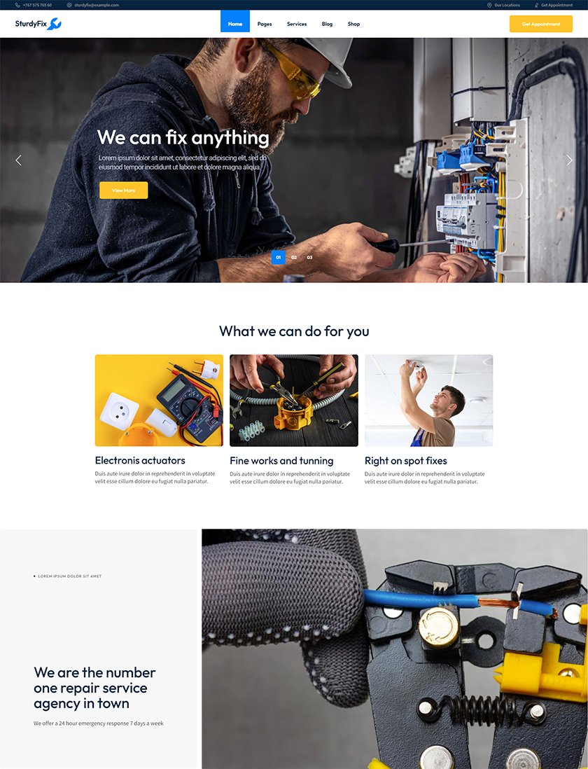 SturdyFix - Handyman and Maintenance Services Theme