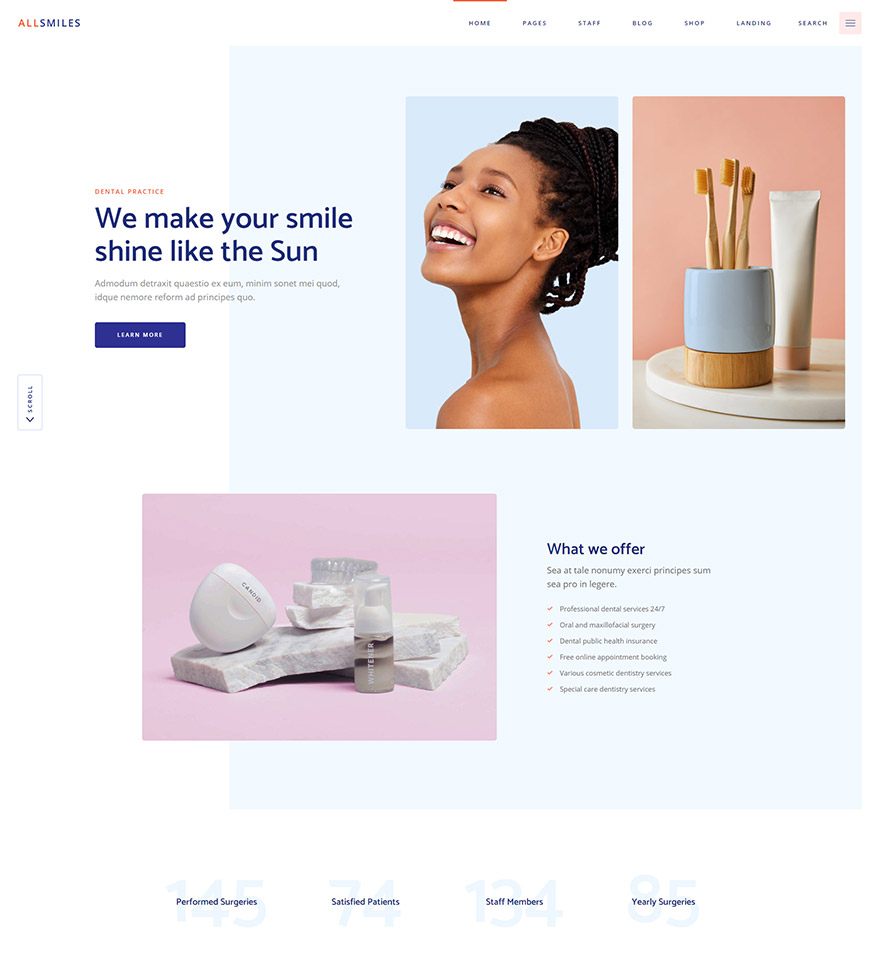 AllSmiles - Dentist Theme