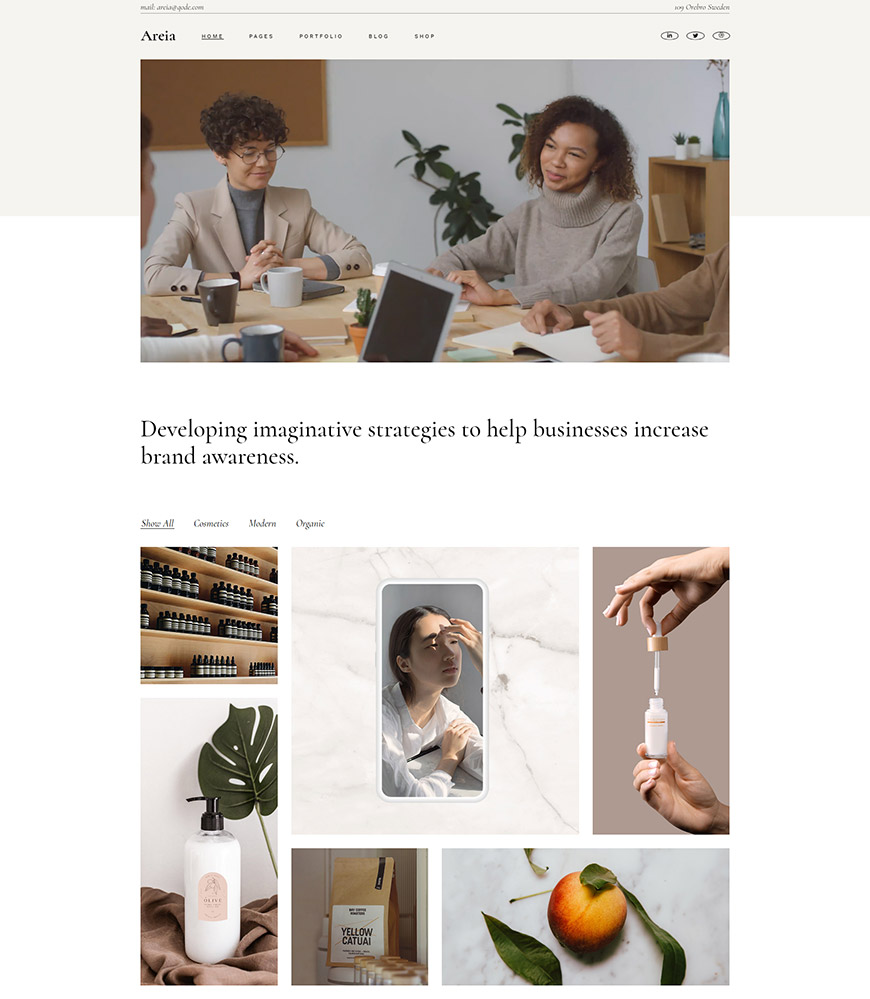 Areia - Portfolio and Agency Theme