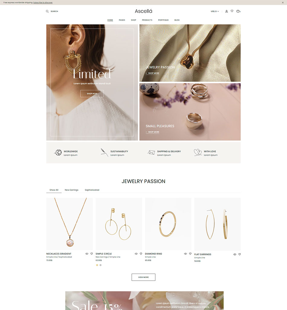 Ascellá - Jewelry Store Theme