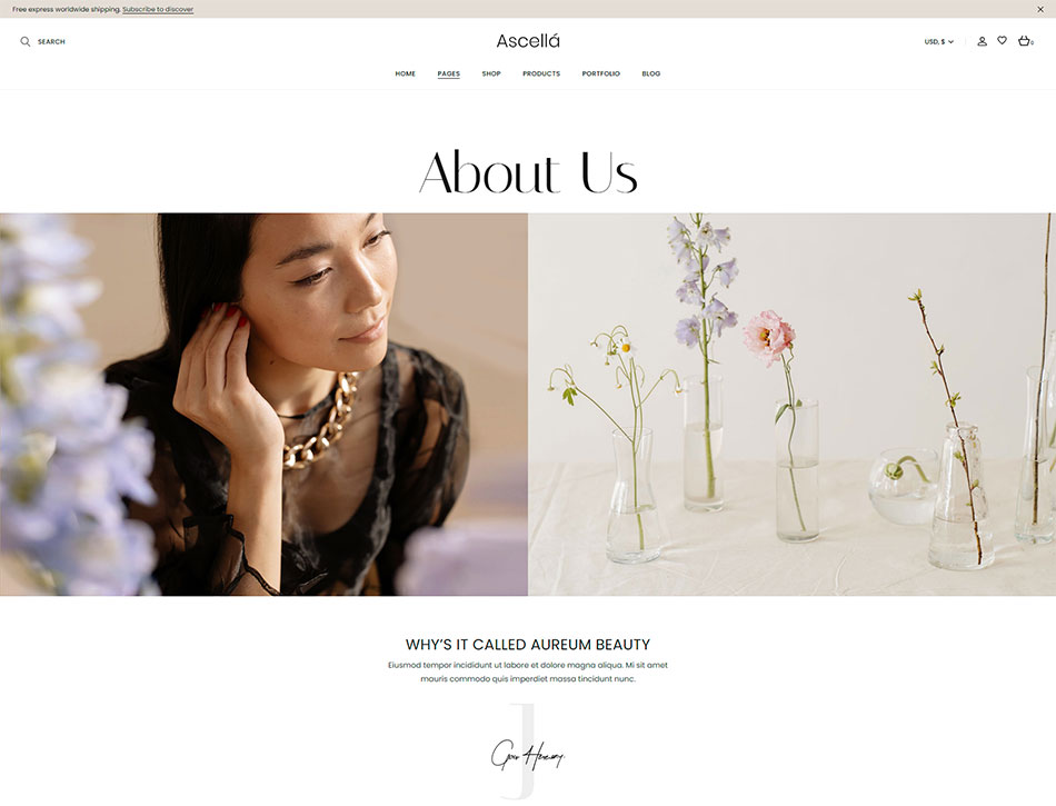 Ascellá - Jewelry Store Theme