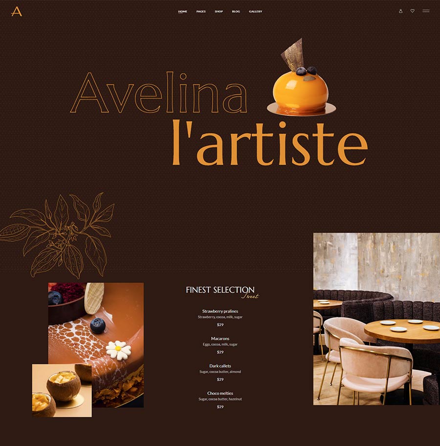 Avelina - Chocolate and Cake Shop Theme