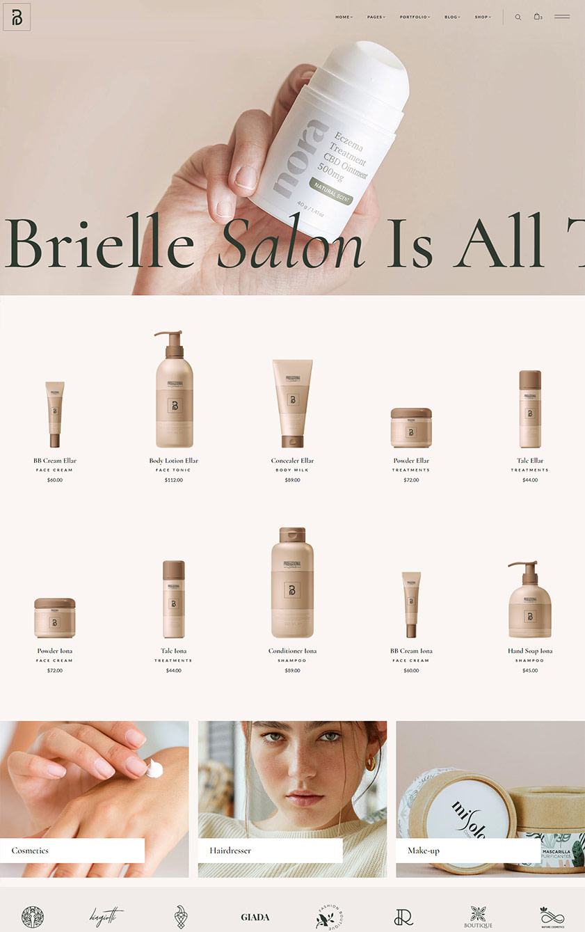 Brielle - Beauty Salon and Cosmetics Theme