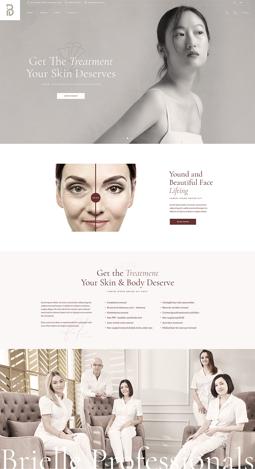 Brielle - Beauty Salon and Cosmetics Theme