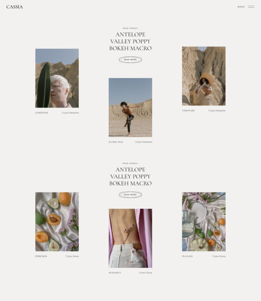 Cassia - Photography Portfolio Theme