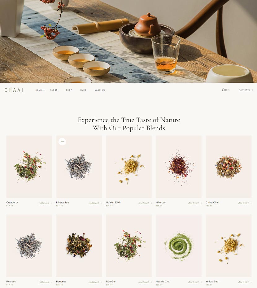 Chaai - Organic Tea Shop Theme