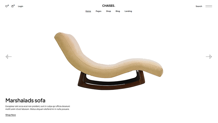 Chaises - Furniture WooCommerce WordPress Theme