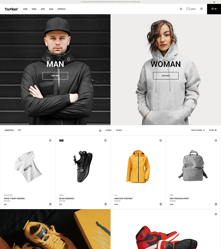 Dunker - Fashion and Clothing Shop Theme