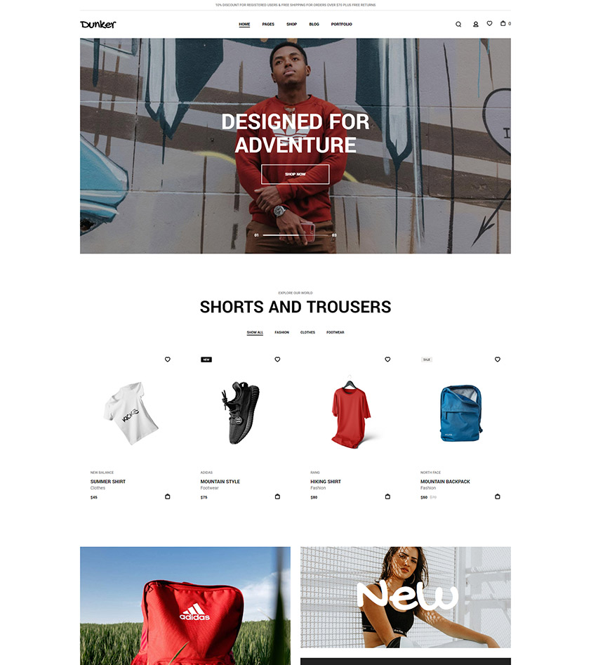 Dunker - Fashion and Clothing Shop Theme