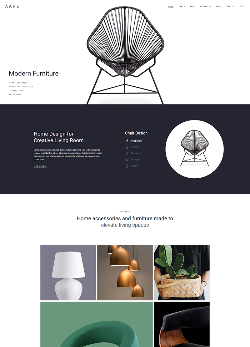 Aare - Furniture Store WordPress Theme