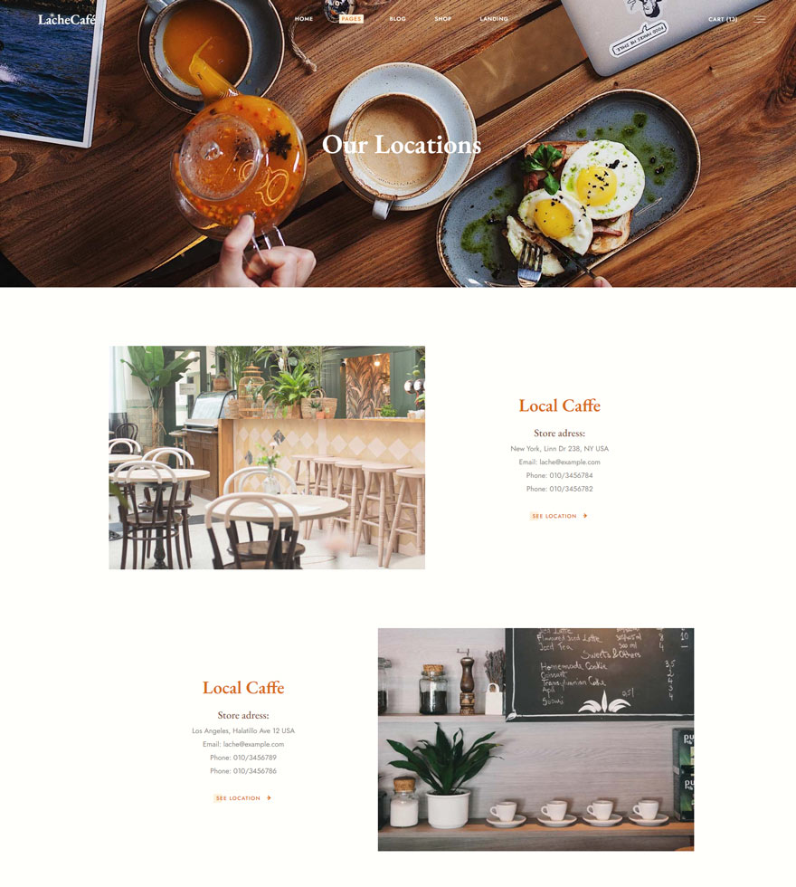 Lache - Café and Coffee Shop Theme