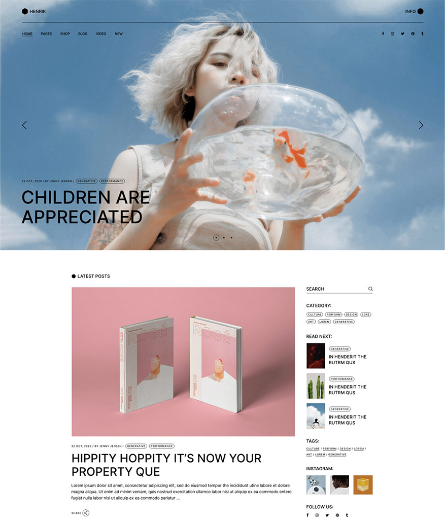 Henrik - Creative Magazine Theme