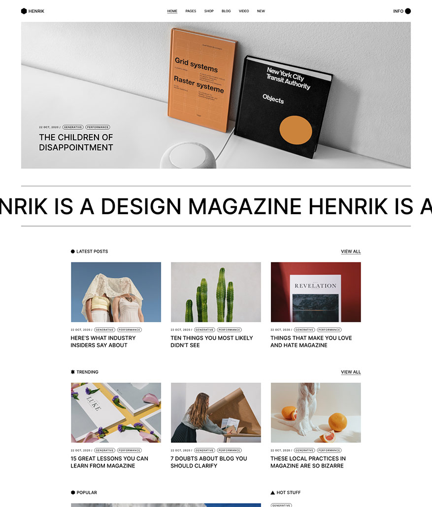 Henrik - Creative Magazine Theme