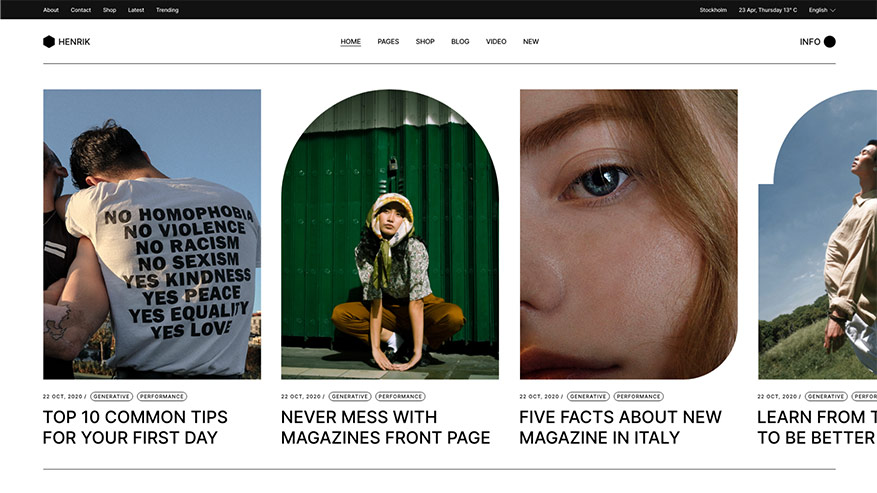 Henrik - Creative Magazine Theme