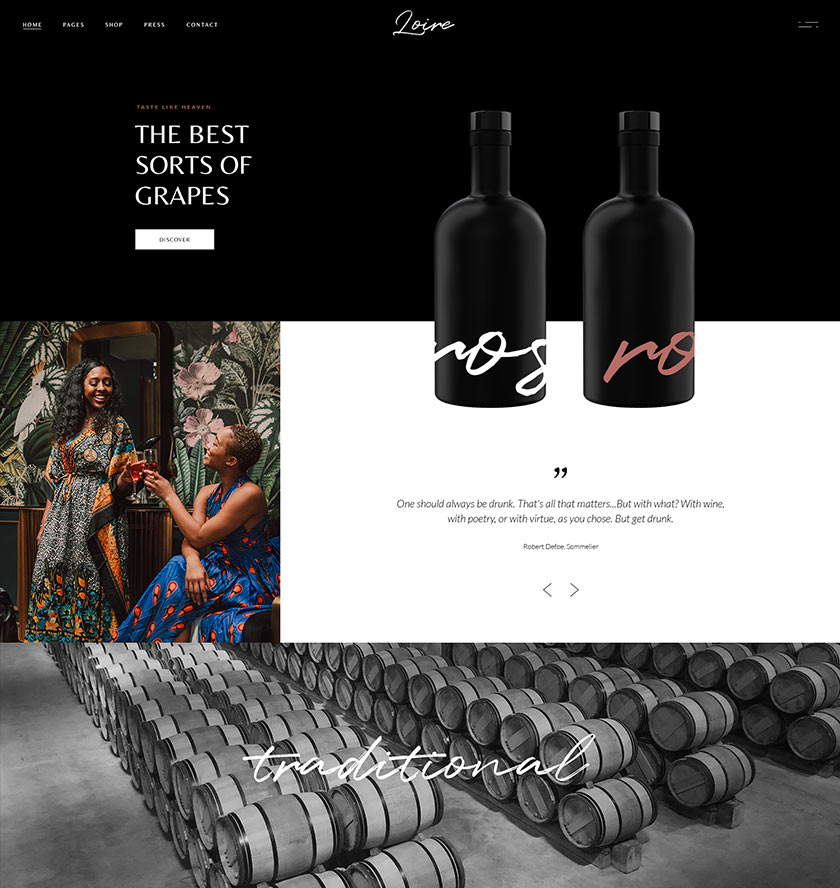 Loire - Winery and Wine Store Theme