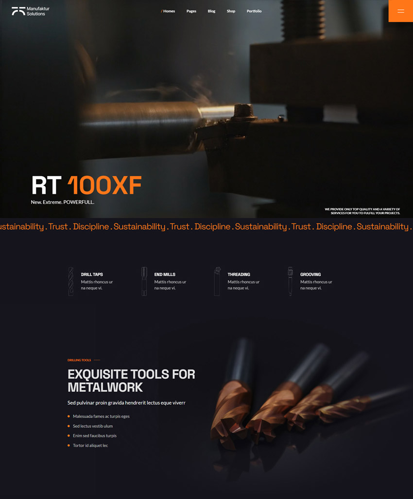 Manufaktur Solutions - Industry and Factory Theme