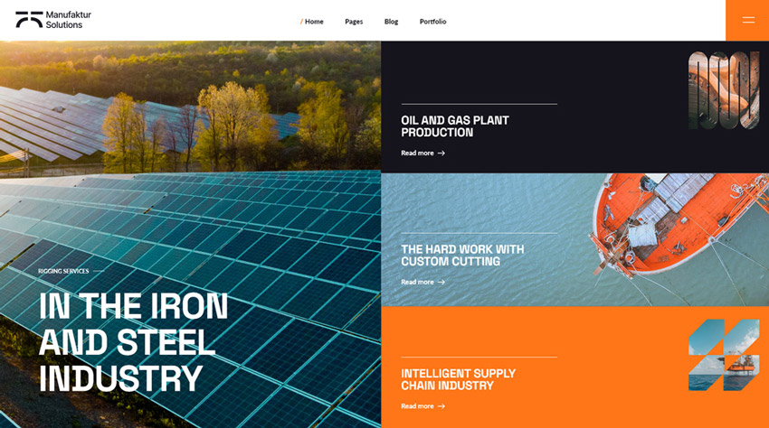 Manufaktur Solutions - Industry and Factory Theme