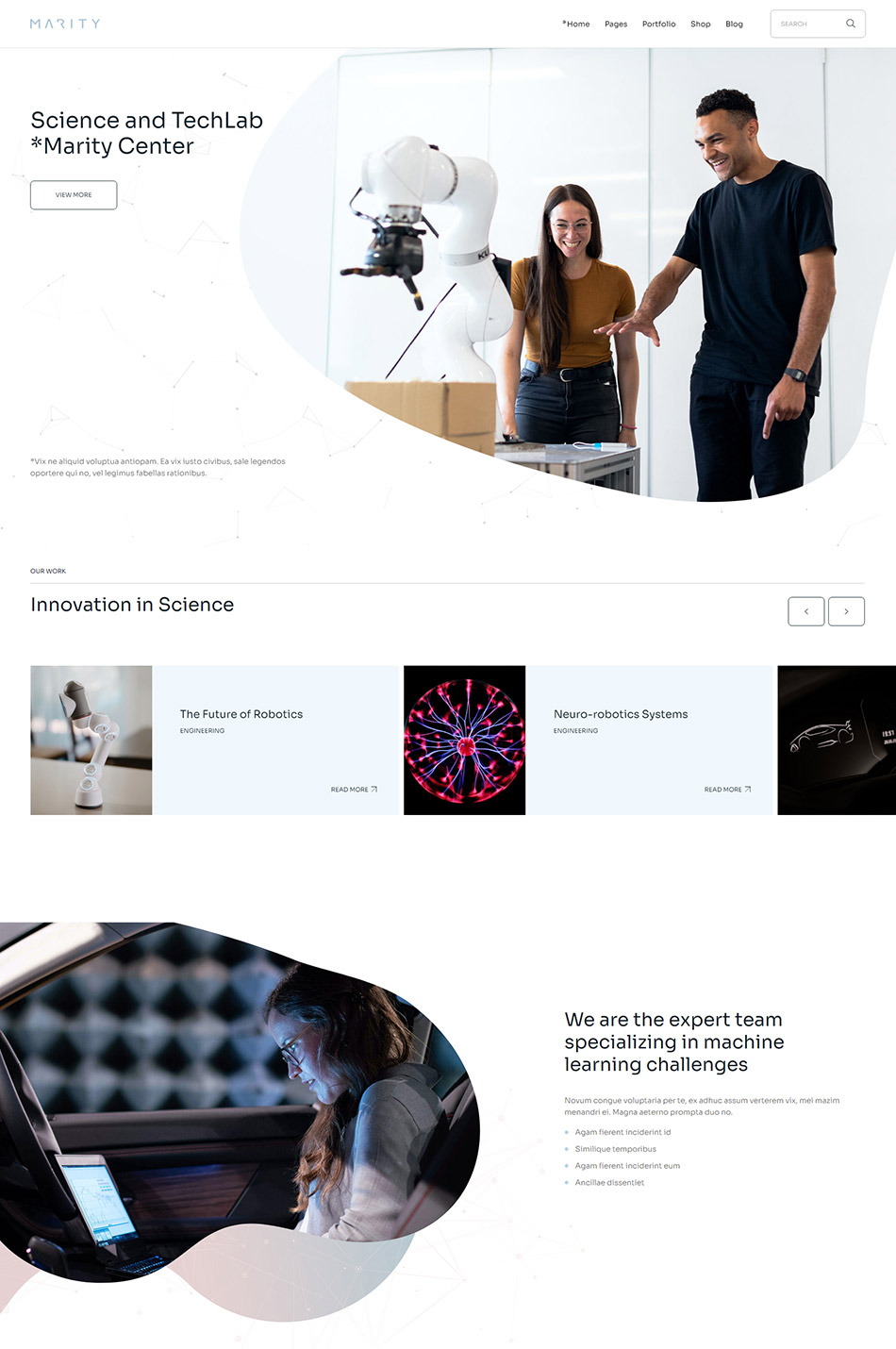 Marity - Laboratory and Science Research Theme