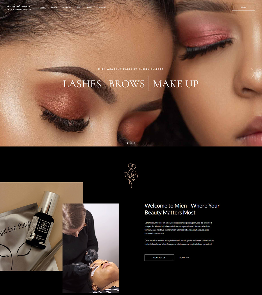 Mien - Eyelash & Eyebrow Salon WordPress Theme