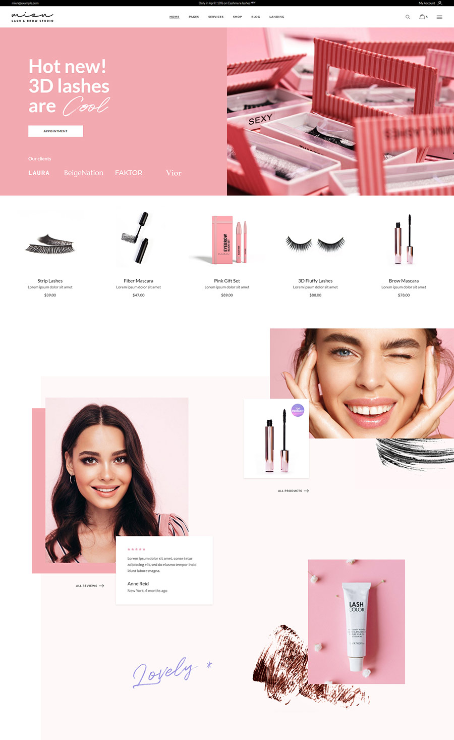 Mien - Eyelash & Eyebrow Salon WordPress Theme