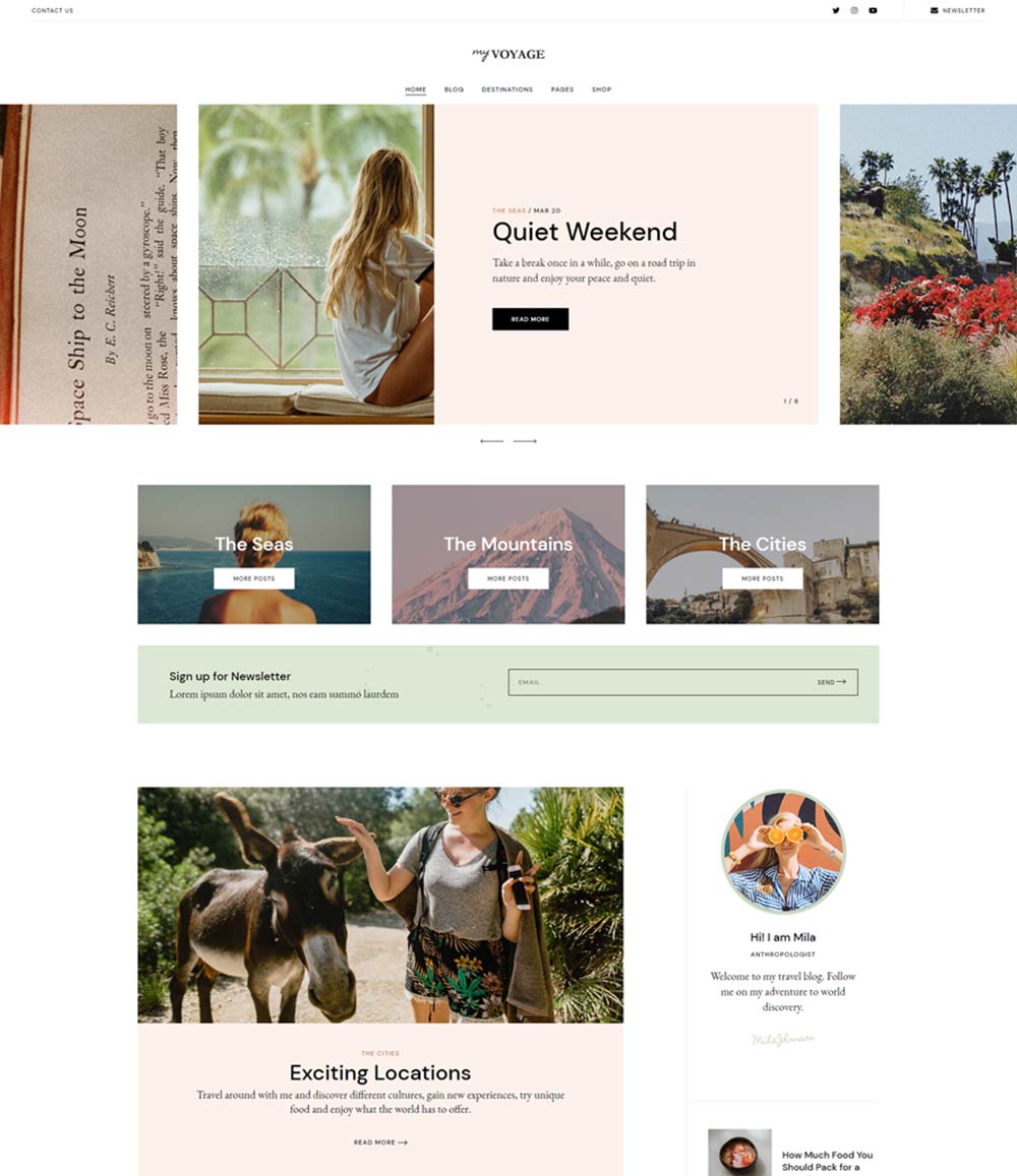 MyVoyage - Travel Blog WordPress Theme