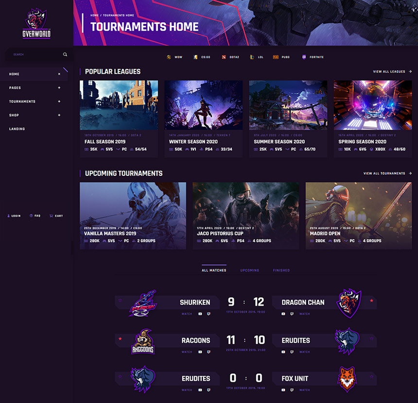 Overworld - eSports and Gaming Theme