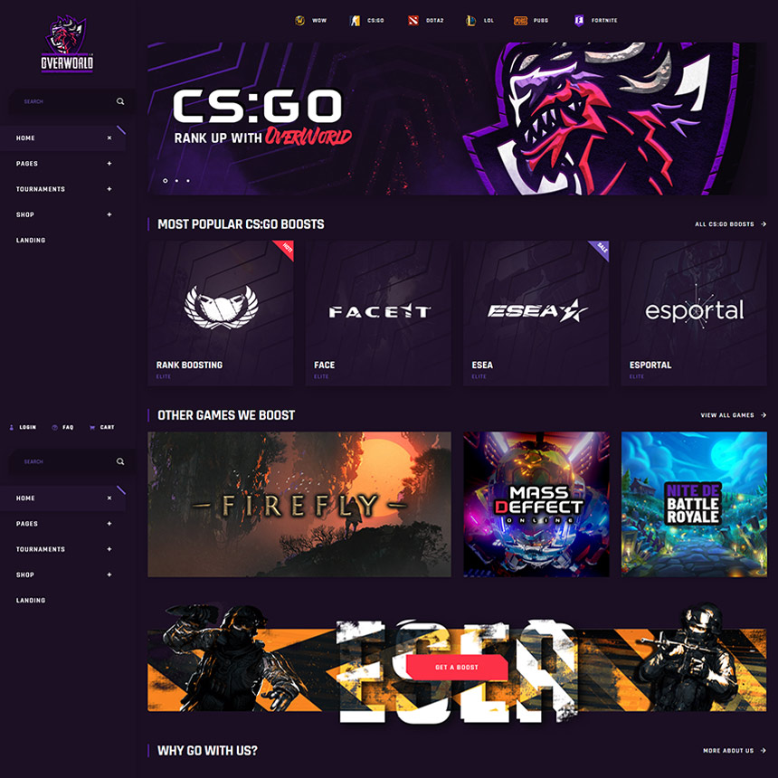 Overworld - eSports and Gaming Theme