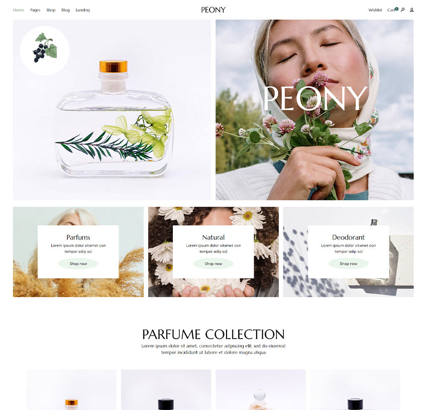 Peony - Organic Tea and Herbal Shop WordPress Theme