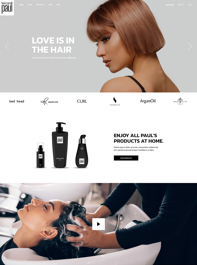 PaulHair - Hair Salon and Hairdresser Theme