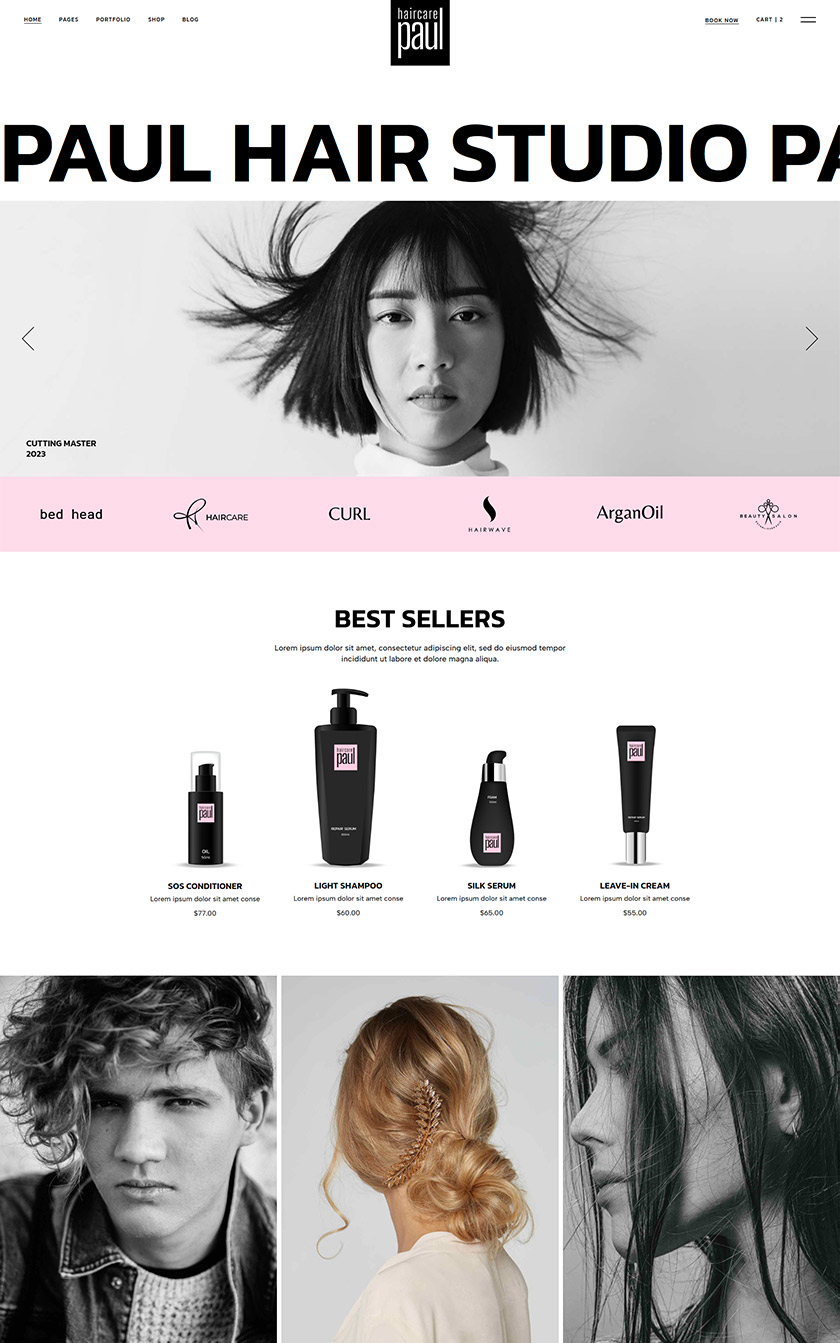 PaulHair - Hair Salon and Hairdresser Theme