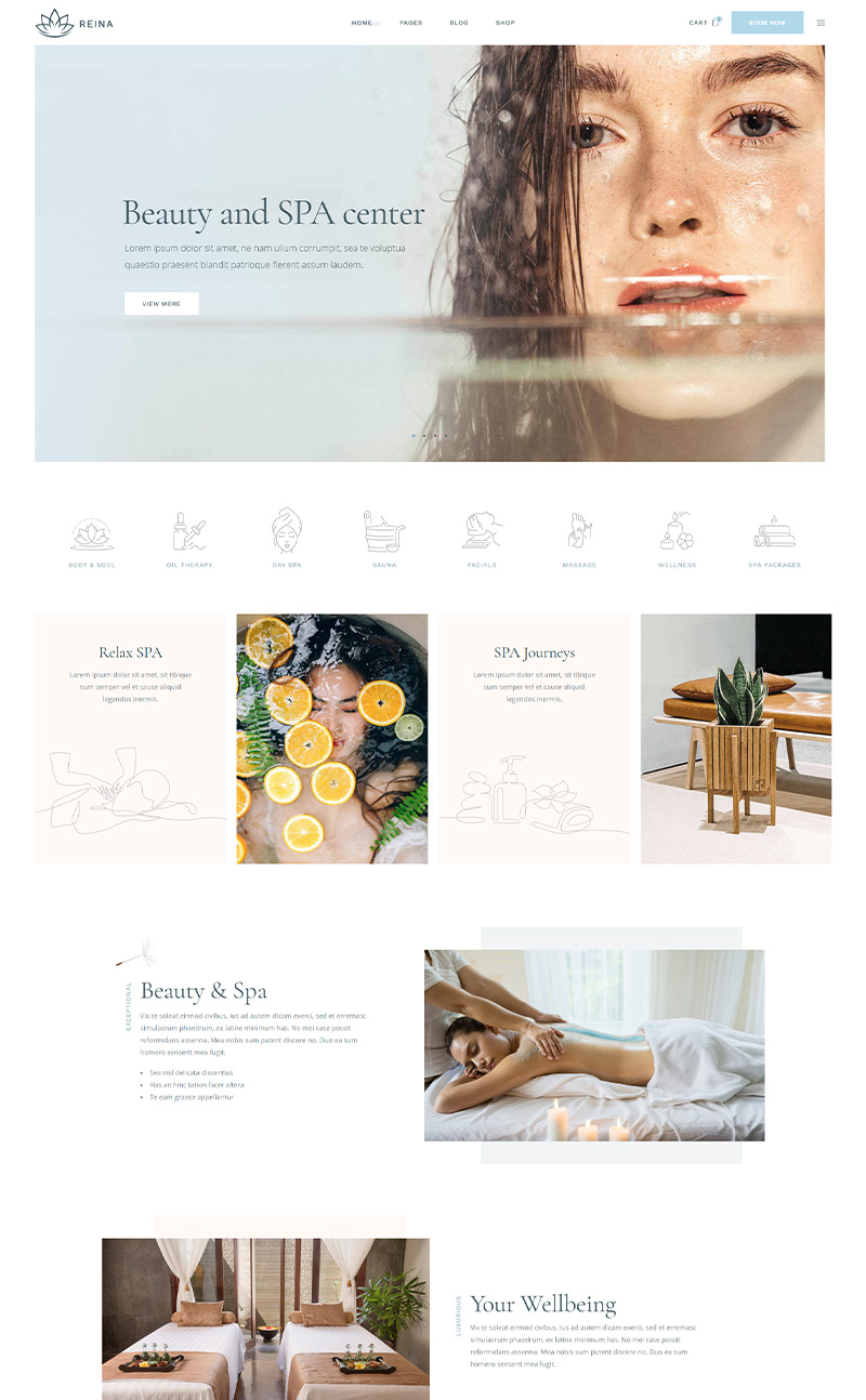 Reina - Spa and Wellness Theme