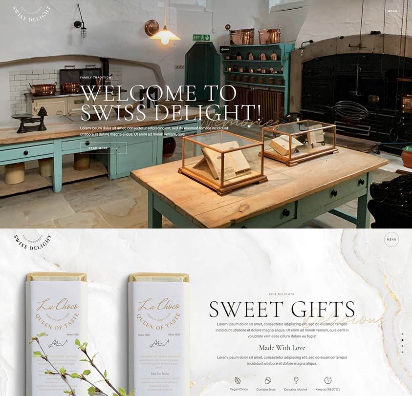 Swiss Delight - Chocolate & Cake Shop Theme