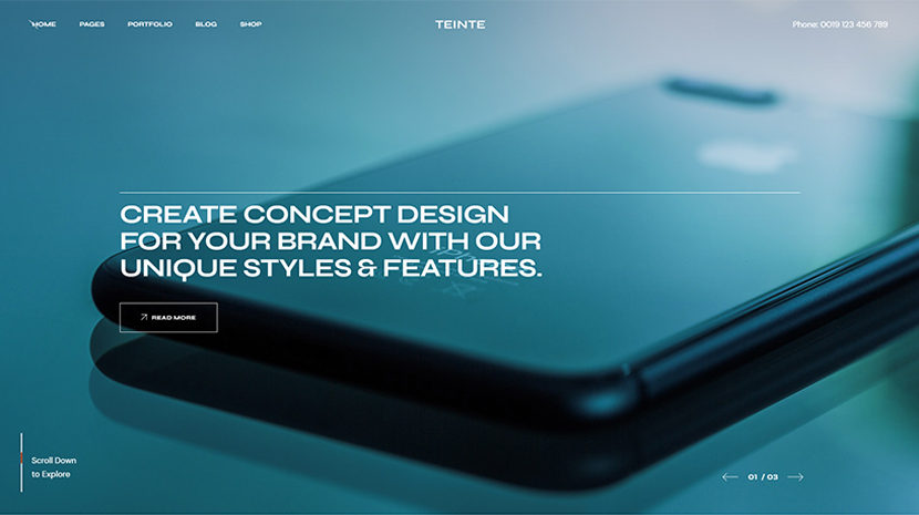 Teinte - Creative Portfolio Theme