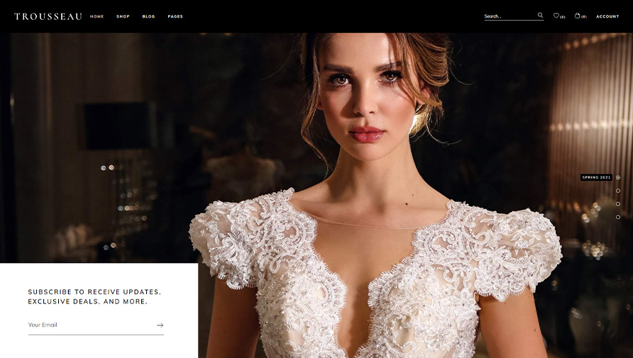 Trousseau - Bridal Shop WordPress Theme